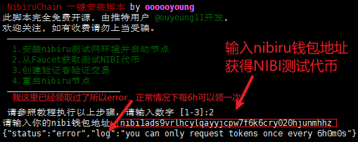 十分钟完成融资750w的NibiruChain testnet-2节点交互攻略-纯小白向,一键脚本