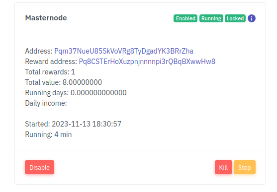 PHPcoin冷主节点说明 (机器翻译)