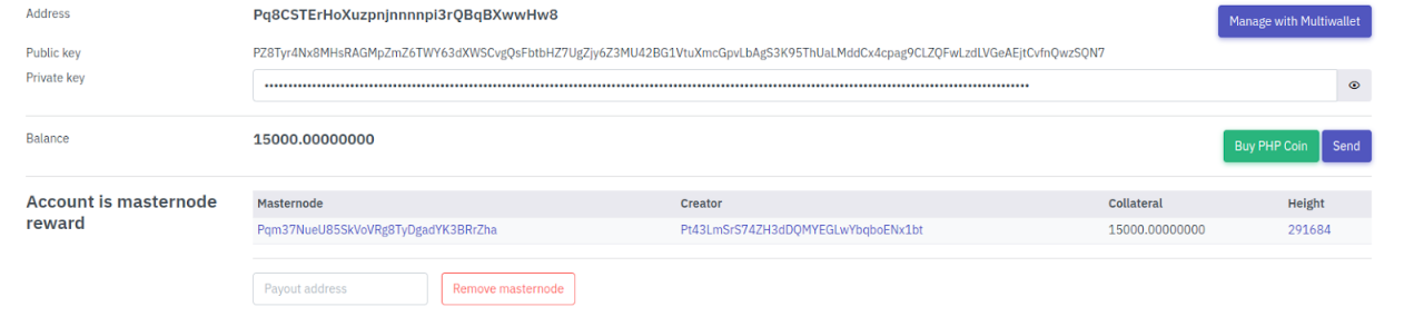 PHPcoin冷主节点说明 (机器翻译)